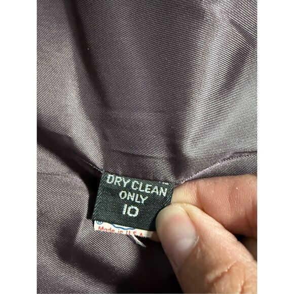 Vintage Harve Bernard Wool Shearling‎ Collar Long Over Coat Womens 10 Gray Union - Picture 10 of 16